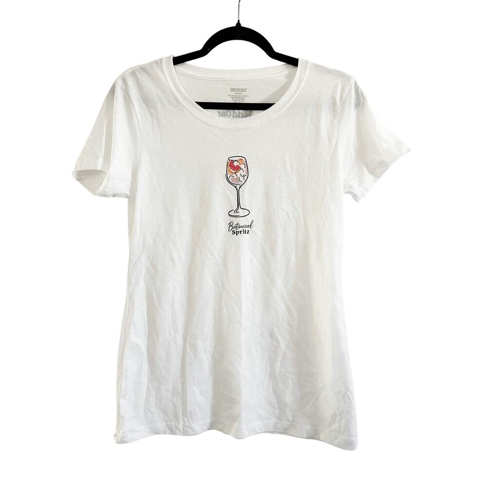 Ketel One Vodka Botanical Spritz White Cocktail Tee T-Shirt - Women’s Sz Large